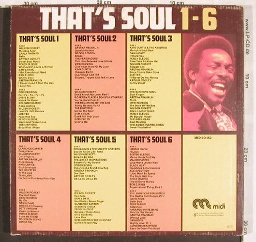 V.A.That's Soul 1-6: Wilson Pickett-Consumer Rapport,Box, Midi(*5)Atlantic(*1)(MID 60 152), D(3.1 vg+),  - 6LP - X3619 - 35,00 Euro