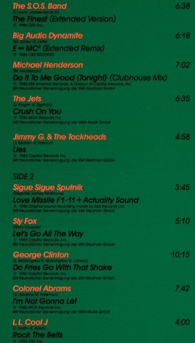 V.A.Mega Street Dance Vol.1: SOS Band...LL Cool J, CBS(24 072), NL, 1986 - LP - X3682 - 5,00 Euro