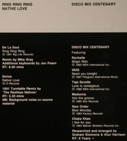 V.A.DMC May 91 - Three: De La Soul,Devine,DiscoMxCentenary, DMC(100/3), UK, 1991 - LP - X6524 - 12,50 Euro