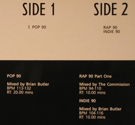 V.A.DMC December 90 - Two: Pop 90,BrianButler, Rap/Indie 90, DMC(95/2), UK, 1990 - LP - X6546 - 12,50 Euro