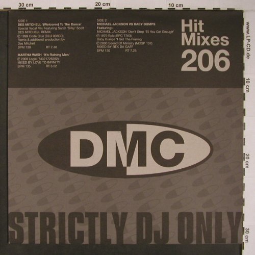 V.A.Hit Mixes 206: Des Mitchell,Martha Wash,M.Jackson, DMC(206.3), UK, 2000 - 12inch - X6659 - 20,00 Euro