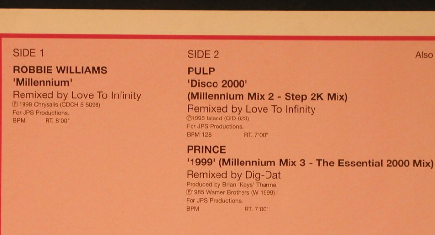 V.A.Hit Mixes 204: Robbie Williams,Pulp,Prince, DMC(204/3), UK, 1999 - 12inch - X6666 - 20,00 Euro