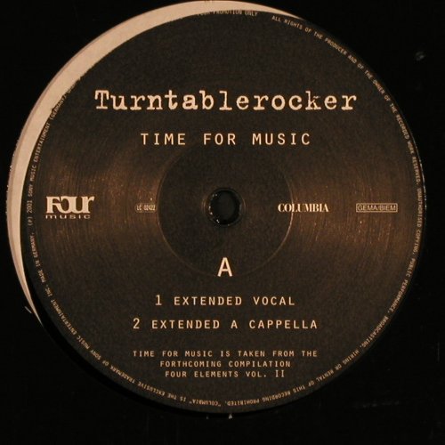 Turntablerocker: Time For Music*3+1,LC, Four Music(FOR 9016 6), D, 2001 - 12inch - X8348 - 4,00 Euro