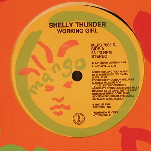 Thunder,Shelly: Working Girl*4, Mango(MLPS 7833 DJ), US, LC, 1990 - 12inch - X8465 - 3,00 Euro