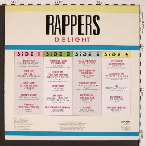 V.A.Rappers Delight: MC Miker...MC Shy D, 20 Tr., Foc, Arcade(01 0241 22), NL, 1987 - 2LP - X8509 - 9,00 Euro