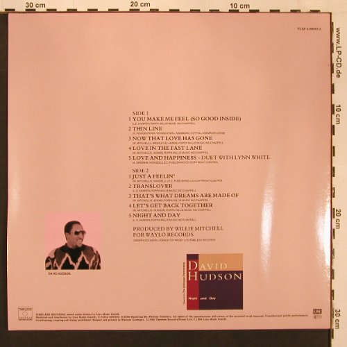 Hudson,David: Night and Day, m /vg+, (cover~~), Line wh.vinyl(TLLP 4.00583 J), D, 1988 - LP - X9043 - 5,00 Euro