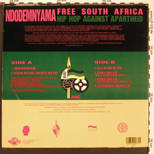 Ndodemnyama: Free South Africa, m-/vg+, Warlock Records(WAR-067), US, 1990 - LP - X9256 - 7,50 Euro