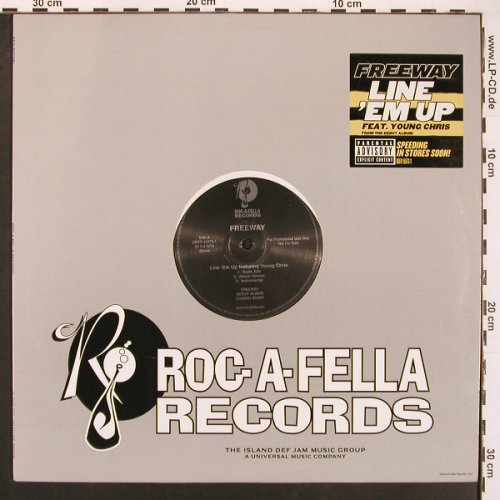 Freeway: Line'Em Up*3 / Roc the Mic rmx*3, Roc-A-Fella Records(DEFR 15573-1), US,Promo, 2002 - 12inch - X9607 - 4,00 Euro
