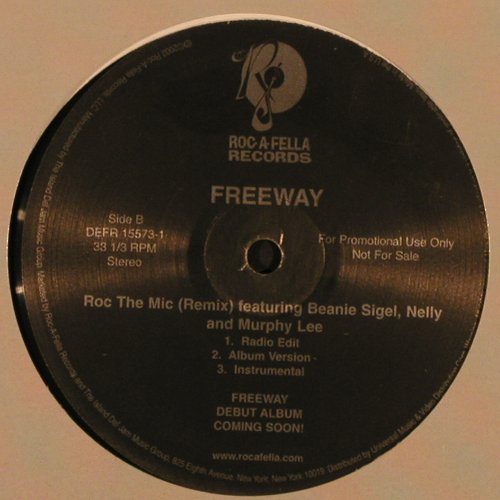 Freeway: Line'Em Up*3 / Roc the Mic rmx*3, Roc-A-Fella Records(DEFR 15573-1), US,Promo, 2002 - 12inch - X9607 - 4,00 Euro