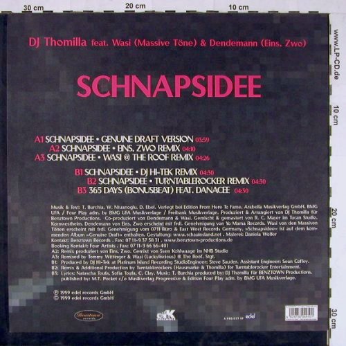 DJ Thomilla: Schnapsidee*5+1, Benztown(0104950BTN), D, 1999 - 12inch - Y2022 - 7,50 Euro