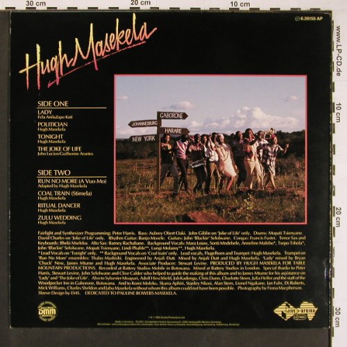 Masekela,Hugh: Waiting For The Rain, Jive-Afrika(6.26155 AP), D, 1985 - LP - Y474 - 6,00 Euro