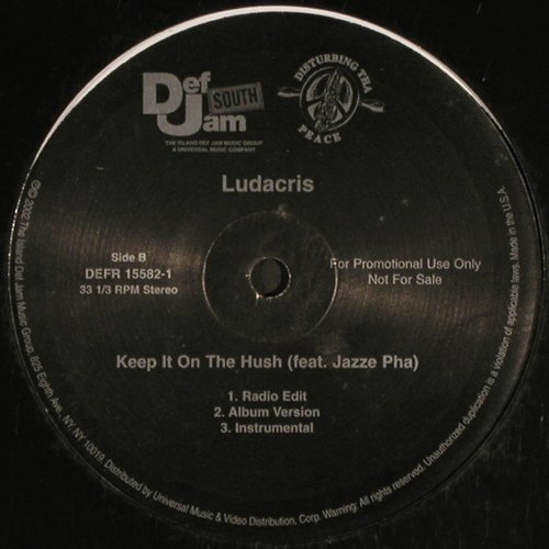 Ludacris:&nbsp;MoveB***h*3/Keep it on the Hush*3, Def Jam Promo (DEFR 15582-1), D, 2002 Typ:&nbsp;12" Best.-Nr.:&nbsp;Y5554 Preis:&nbsp; 5,00 Euro