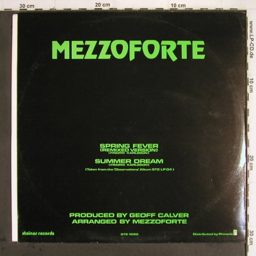 Mezzoforte:&nbsp;Spring Fever rmx / Summer Dream, Steinar Records (STE 1220), , 1984 Typ:&nbsp;12" Best.-Nr.:&nbsp;Y9722 Preis:&nbsp; 4,00 Euro