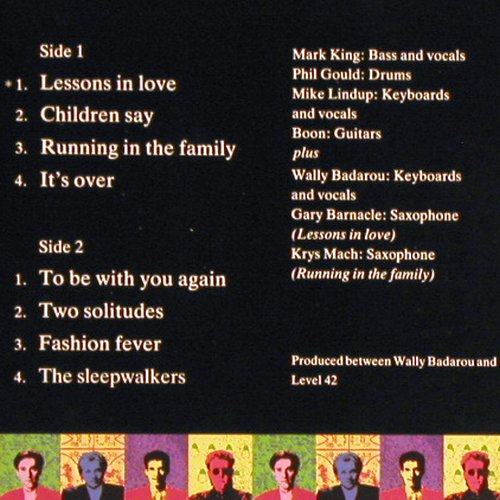 Level 42:&nbsp;Running In The Family, Polydor (831 893-1), D, 1987 Typ:&nbsp;LP Best.-Nr.:&nbsp;Y9886 Preis:&nbsp; 5,00 Euro