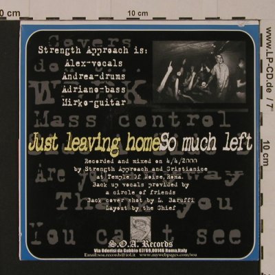 Strenght Approach: Just Leaving Home, 4 Tr., S.O.A.Records(59), I, 2000 - 7inch - S7553 - 3,00 Euro