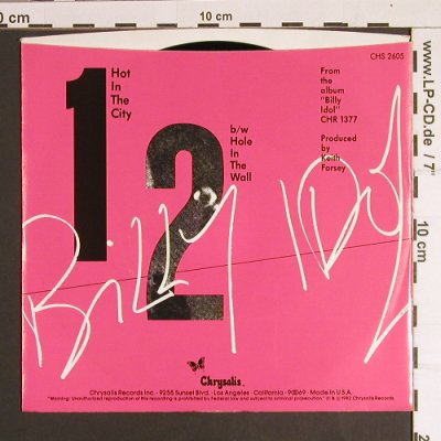 Idol,Billy: Hot In The City / Hole In The Wall, Chrysalis(CHS 2605), US, 1982 - 7inch - S8702 - 5,00 Euro