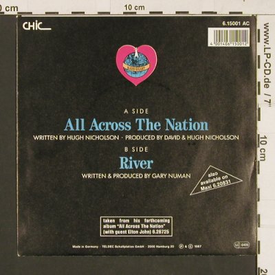 Radio Heart f. Gary Numan: All Across The Nation, Chic(6.15001 AC), D, 1987 - 7inch - S9466 - 1,50 Euro