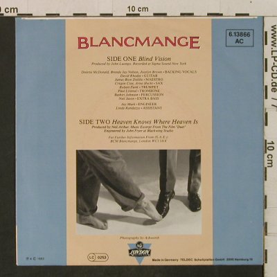 Blancmange: Blind Vision / Heaven Knows..., London(6.13866 AC), D, 1983 - 7inch - T2313 - 2,00 Euro