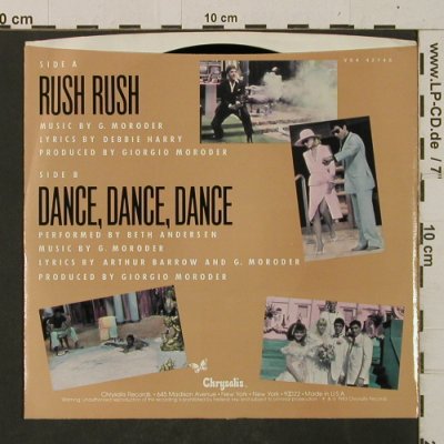 Debbie Harry: Rush Rush / Dance Dance Dance, Chrysalis/Promo-stol(VS4 42745), US, 1983 - 7inch - T2475 - 3,00 Euro