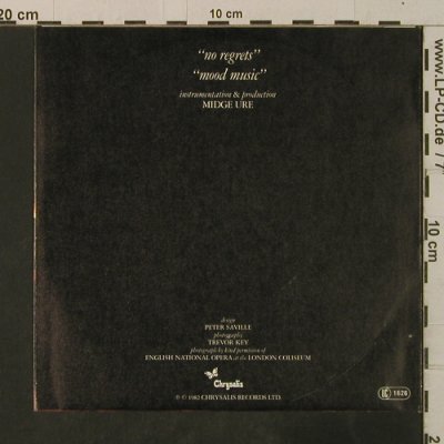 Midge Ure: No Regrets / Mood Music, Chrysalis(104 426-100), D, 1982 - 7inch - T3596 - 3,00 Euro