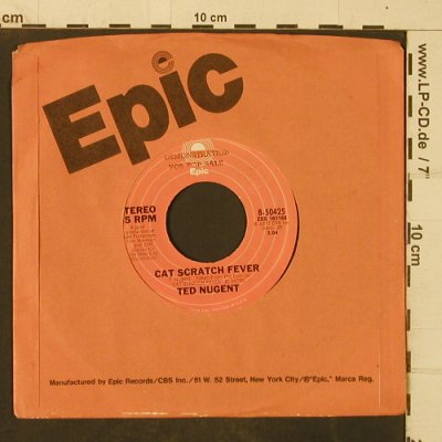 Nugend,Ted: Cat Scratch Fever/Wang Dang Sweet.., Epic/Promo Stol(8-50425), US,m-/FLC, 1977 - 7inch - T4041 - 4,00 Euro