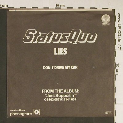 Status Quo: Lies / Don't Drive My Car, Vertigo(6000 577), D, 1980 - 7inch - T793 - 3,00 Euro