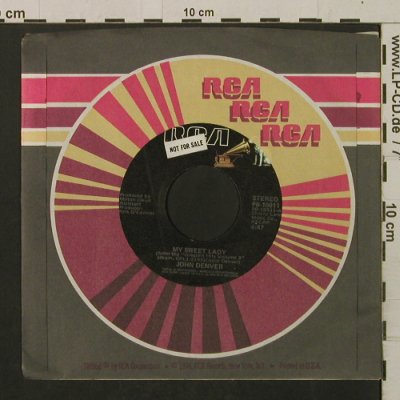Denver,John: My Sweet Lady/Welcome To My Morning, RCA/Promo-stol(PB-10911), US, FLC, 1976 - 7inch - T2219 - 2,50 Euro