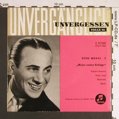 Rossi,Tino: Unvergänglich Unvergessen, Folge 95, Columbia(C41040), D,  - EP - S8570 - 3,00 Euro