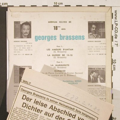 Brassens,Georges: Les Amour d'Antan+3, m-/vg+, Philips Medium(432.903 BE), F, Mono,  - EP - S8830 - 7,50 Euro