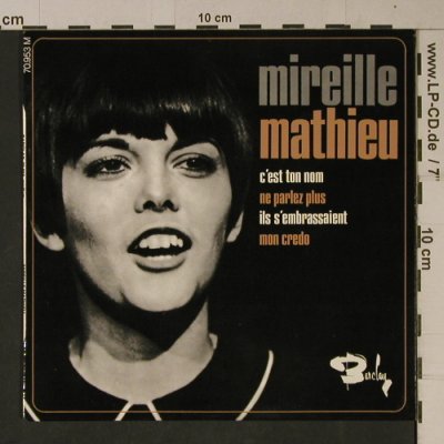 Mathieu,Mireille: C'est Ton Nom +3, No Record, Barclay(70 953), F,  - Cover - T1117 - 2,00 Euro