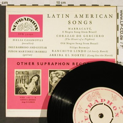 Casanovas,Helia & Barroso,Inez...: Latin American Songs, Supraphon(SUK 32092), CZ,  - EP - T818 - 3,00 Euro