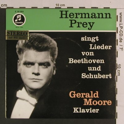 Prey,Hermann-Gerald Moore: singt Lieder v.Beethoven/Schubert, Columbia(C 50 582), D,  - EP - S8160 - 4,00 Euro