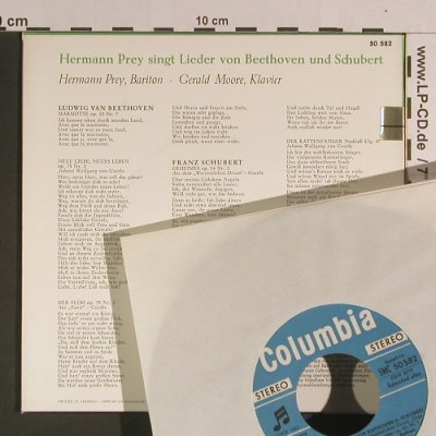 Prey,Hermann-Gerald Moore: singt Lieder v.Beethoven/Schubert, Columbia(C 50 582), D,  - EP - S8160 - 4,00 Euro