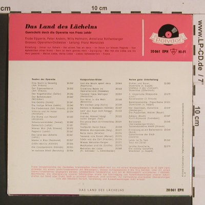 Lehar,Franz: Das Land des Lächelns (Querschnitt), Polydor(20 061 EPH), D, Mono, 1961 - EP - S8341 - 3,00 Euro
