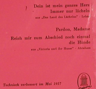 Tauber,Richard - III: Unvergänglich Unvergessen,Folge33, Odeon(O 40 396), D,  - EP - S8537 - 3,00 Euro