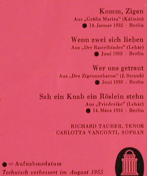 Tauber,Richard - IV: Unvergänglich Unvergessen,Folge 9, Odeon(O 40 364), D,  - EP - S8538 - 3,00 Euro