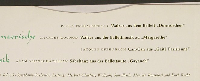V.A.Tänzerische Musik: Tschaikowski...Khatschaturian, Bertelsmann(16 110), D,Mono,  - EP - S9633 - 3,00 Euro