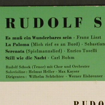Schock,Rudolf: Es muss ein wunderbares Sein, Electrola(E 40 060), D,  - EP - S9989 - 3,00 Euro
