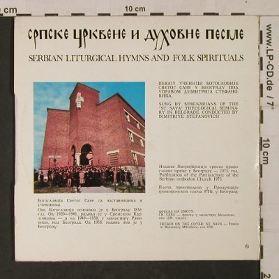 V.A.Serbian Liturgical Hymns&FolkSp: Seminarians of t.St.Sava Theologica, Serbian Orthodox Church(), YU, 1973 - 7inch - T1166 - 4,00 Euro