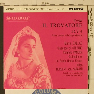 Callas,Maria: Verdi-IL Trovatore(2)Act 4, m-/vg+, Columbia(SEL 1645), UK, Mono,  - EP - T1981 - 3,00 Euro