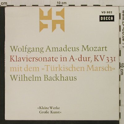 Mozart,Wolfgang Amadeus: Klaviersonate in A-dur, KV 331, Decca(VD 802), D,  - EP - T2415 - 3,00 Euro