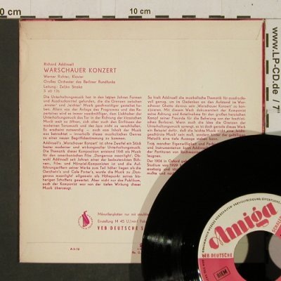 Addinsell,Richard: Warschauer Konzert, Amiga(5 40 176), DDR, 1963 - 7inch - T2941 - 4,00 Euro