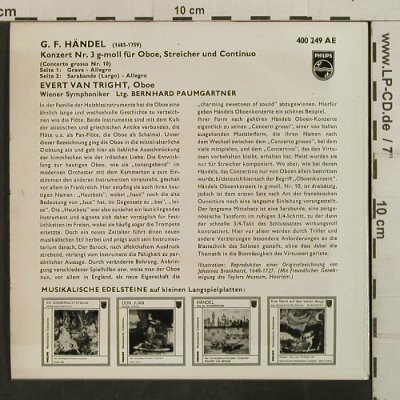Händel,Georg Friedrich: Oboenkonzert Nr.3 g-moll, Philips(400 249 AE), NL,  - 7inch - T3827 - 3,00 Euro
