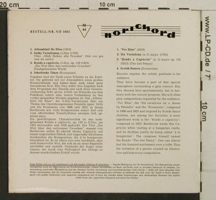 Beethoven,Ludwig van: 4x Beethoove- Für Elise +3, Norichord(ND 1005), D, vg+/m-,  - EP - T3830 - 7,50 Euro