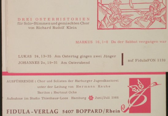 Klein,Richard Rudolf: Osterhistorien 1 & 2+2, Foc, Fidula(FF 1129&1139), D, 1966 - EP*2 - T3951 - 7,50 Euro