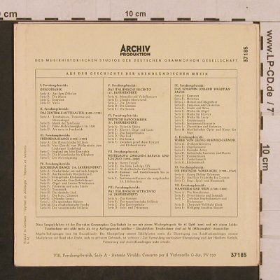 Vivaldi,Antonio: Das italienische Settecento, Archiv(37 185), D, 1962 - 7inch - T4369 - 3,00 Euro