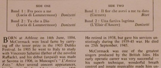 McCormack,John: The Golden Voice of, hist rec., ARC(ARC 53), UK,33rpm, 1964 - EP - T4403 - 5,00 Euro