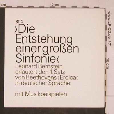Bernstein,Leonard: Die Entstehung einer gr.Sinfonie, CBS(BT 4), D, 1971 - EP - T4447 - 4,00 Euro