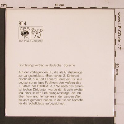 Bernstein,Leonard: Die Entstehung einer gr.Sinfonie, CBS(BT 4), D, 1971 - EP - T4447 - 4,00 Euro