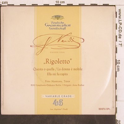 Verdi,Giuseppe: Rigoletto, Questa o quella..., D.Gr.(30 076 EPL), D, 1954 - EP - T4917 - 4,00 Euro